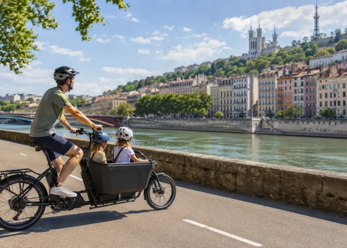 Vélo cargo à Lyon : 5 balades familiales pour découvrir la ville autrement